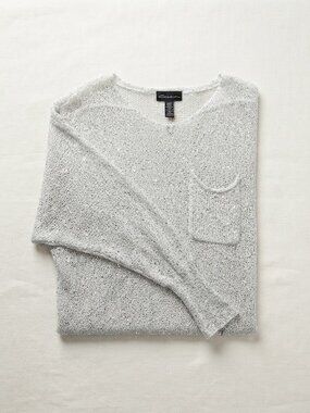 VTG Y2K Seductions Sequin Open Knit Glitter Sweater Slouchy Party Indie Coquette